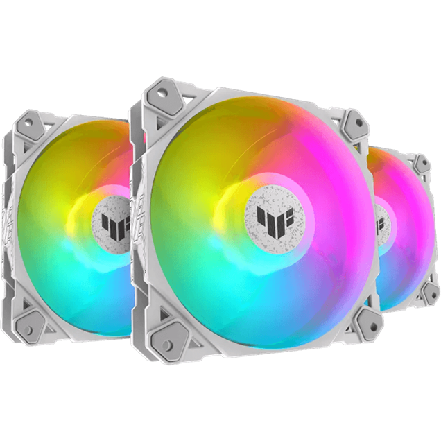 ASUS TUF Gaming TF120 ARGB 120mm PWM Fans - 3 Pack White